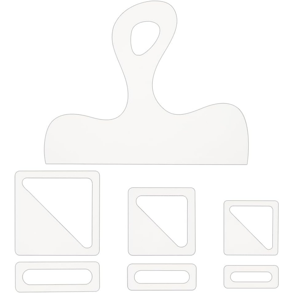 7 قطعة قالب الفحم مقبض أكريليك - مراجعة Woodworking Templates وسعره