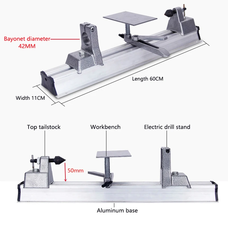مخرطة خشب صغيرة بقوة 800 واط ط - مراجعة Woodworking Lathe Machine وسعره