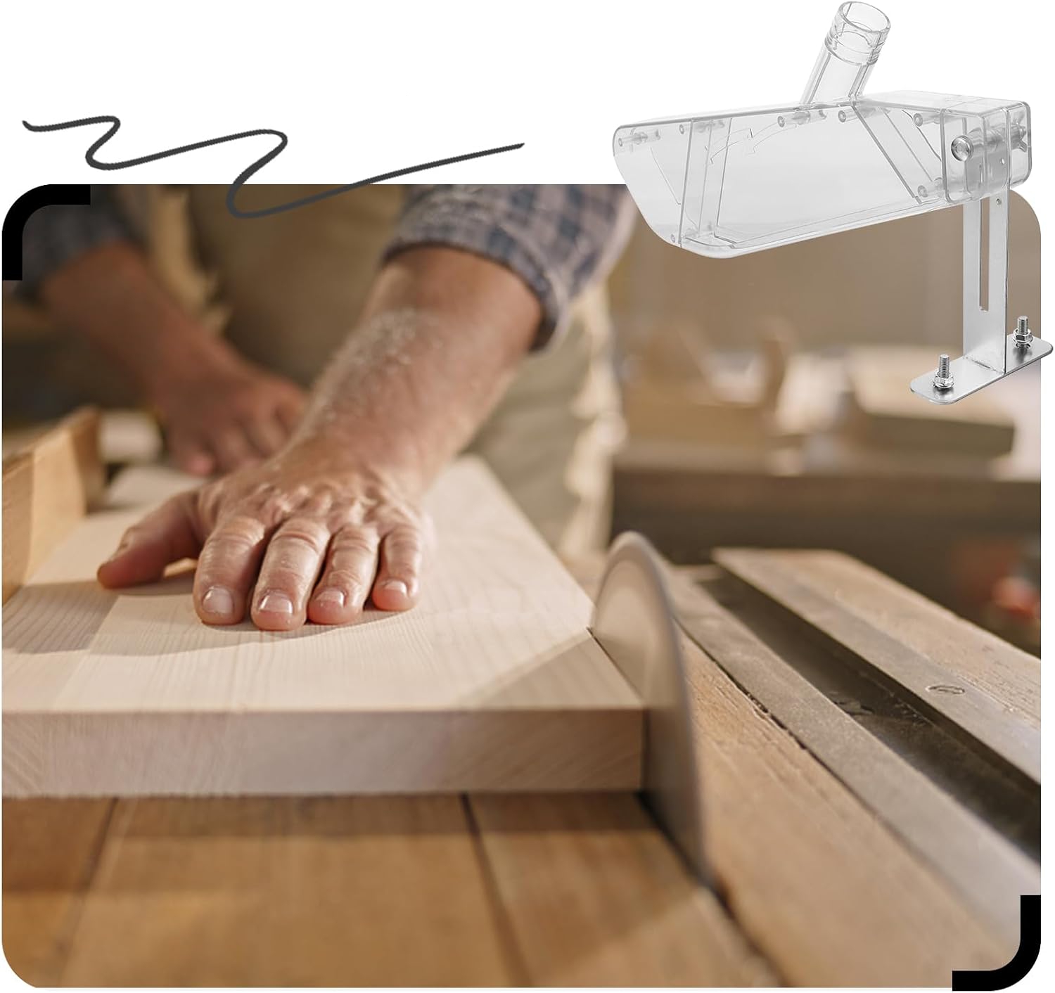 غطاء حماية شفاف لمنشار الطاولة - مراجعة Woodworking Studio وسعره