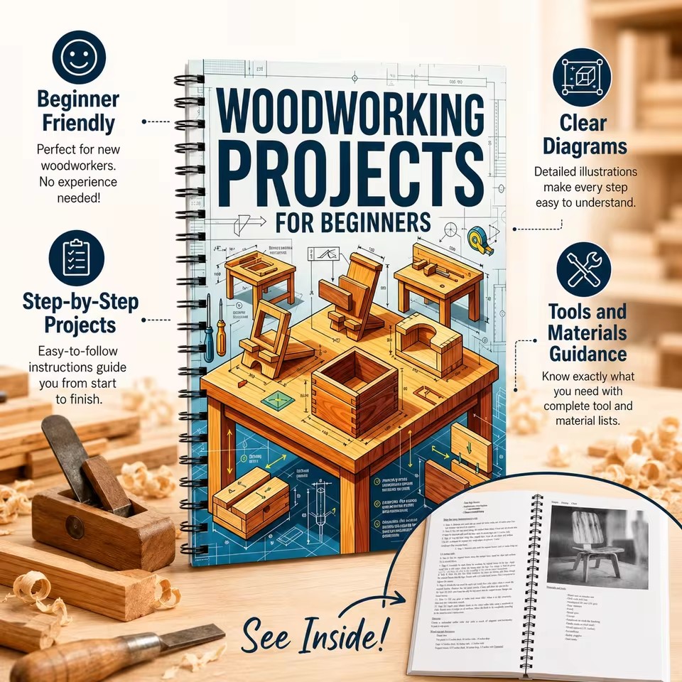 خطط سهلة للنجارة للمبتدئين، دل - مراجعة Woodworking Ideas For Beginners وسعره